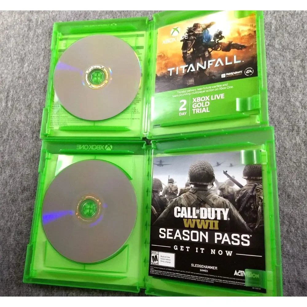 Xbox One Video Game Bundle - Call of Duty WW2 WWII & Titanfall‎